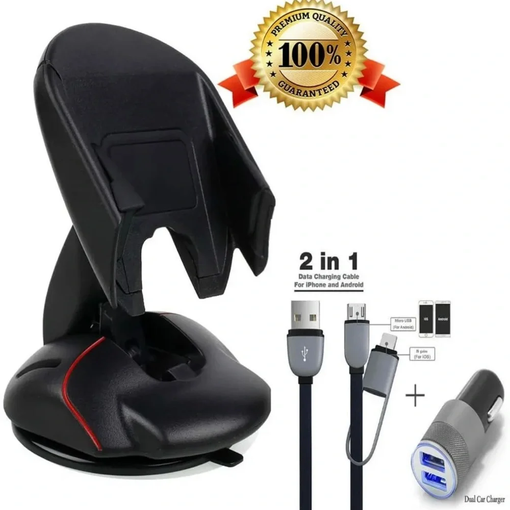 Cell Phone Mount/Holder- Universal Smartphone Holder For Car, Desk, Table & More